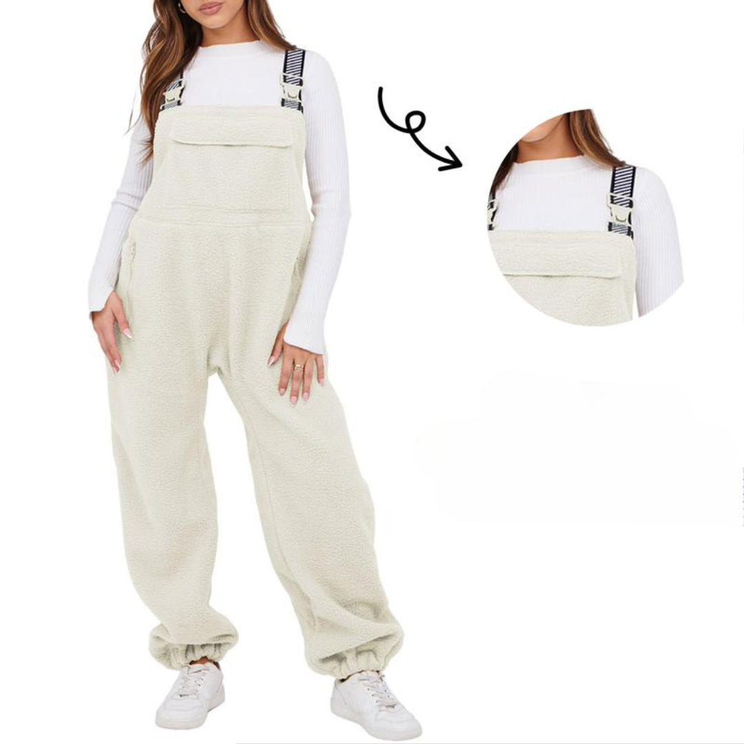 Liftora Fleece Lined Sleeveless Overalls with Adjustable Straps