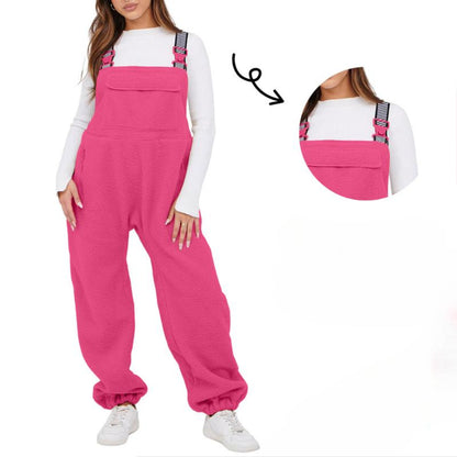 Liftora Fleece Lined Sleeveless Overalls with Adjustable Straps