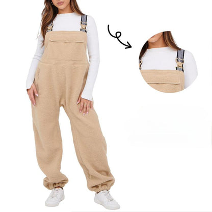 Liftora Fleece Lined Sleeveless Overalls with Adjustable Straps